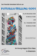 Einladung zur Ausstellung des Fotoclubs am 30. November und 1. Dezember 2024